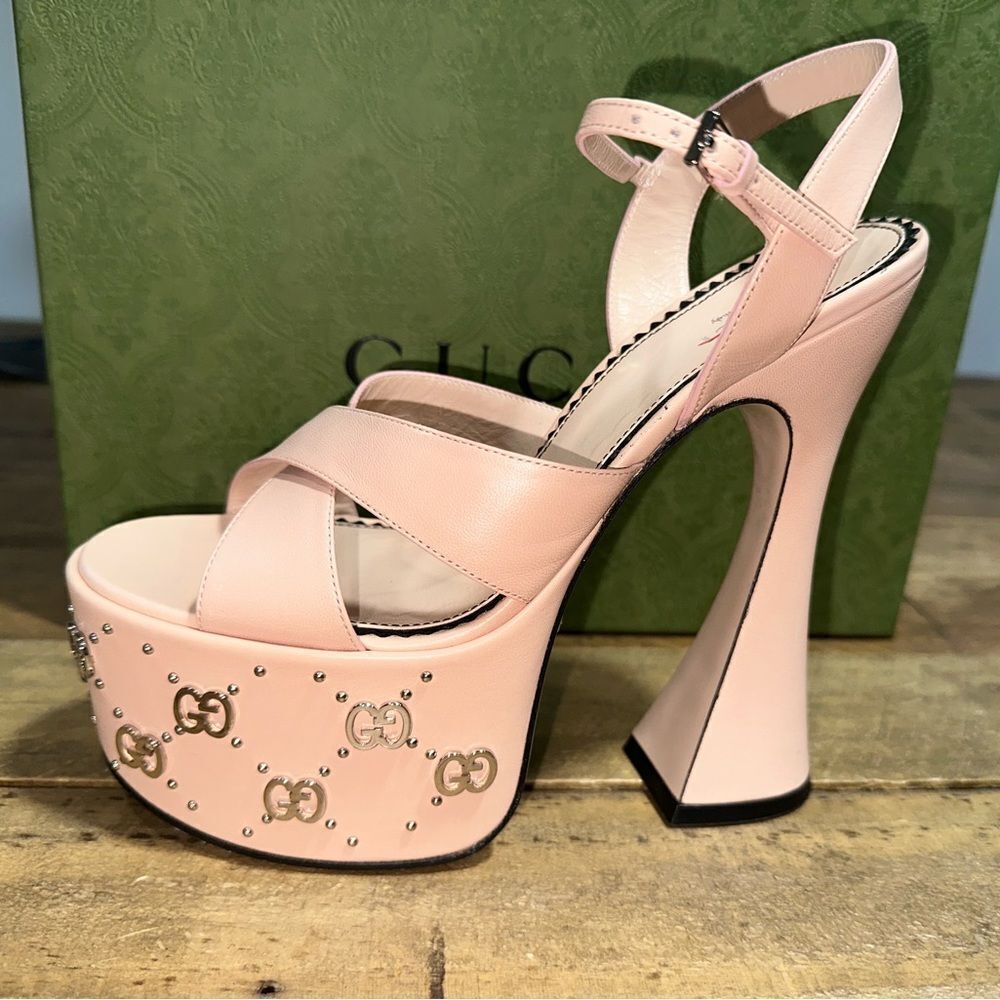 Gucci Interlocking G Stud Sandals - image 3